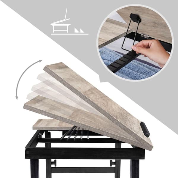 Bärbar datorbord, SONGMICS, 55x35 cm, Greige