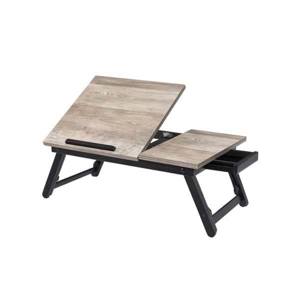 Bärbar datorbord, SONGMICS, 55x35 cm, Greige