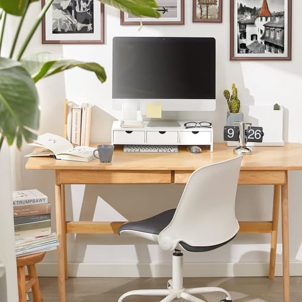 Monitorstativ, BBF03-W, Længde 51 cm Bredde 25 cm Højde 12 cm, Brun