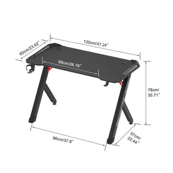 Spelbord, Storlek 120 cm, Robust Materialkonstruktion,Svart L