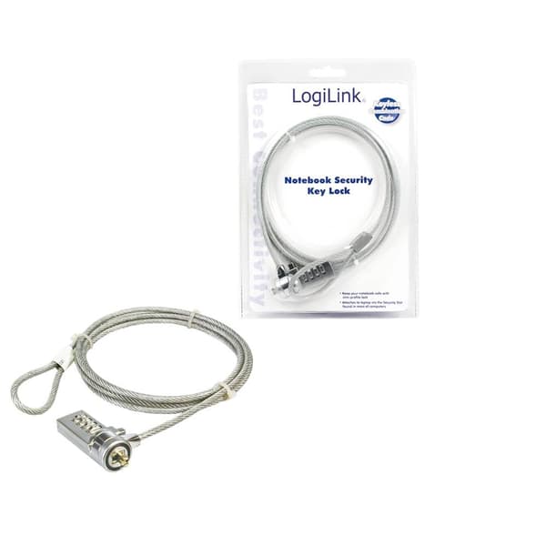 LogiLink Laptoplås Kombinationslås 150 cm NBS002