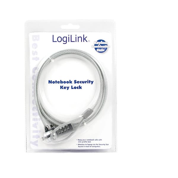 LogiLink Laptoplås Kombinationslås 150 cm NBS002