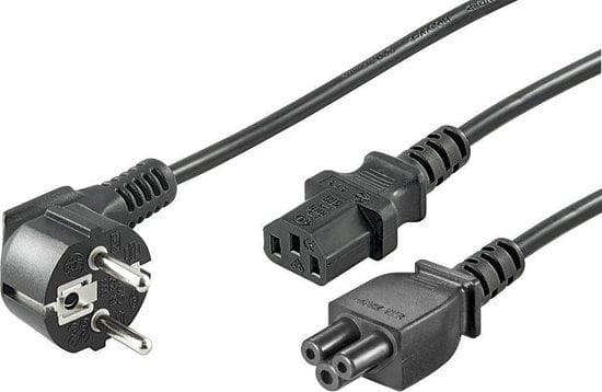 INLINE Y-kaapeli - Netz-Splitter - CEE 7/7 (SCHUKO) (M) - IEC 320 EN 60320 C13, IEC 320 EN 60320 C5 - 2,0 m - Musta - Saksa, Euroopan unioni (16653D)