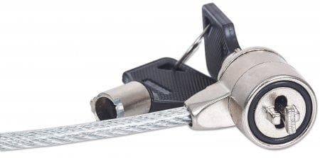 Manhattan Notebook Security Lock (1,4 m) teräskaapeli avaimella 440271