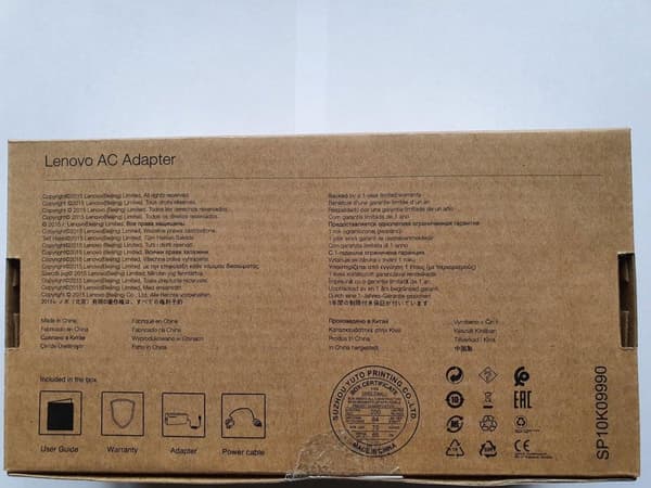 Lenovo AC adapter 65W Square + strømledning