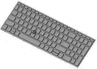 HP Pointstick - erstatningstastatur notebook - med touchpad - baggrundsbelyst - Tyskland - til ZBook 15 G6 Mobile Workstation, 17 G5 Mobile Workstatio
