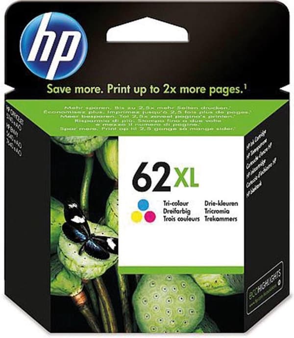 HP 62XL- blækpatron / farve / høj ydelse