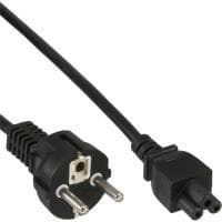 InLine – virtajohto – CEE 7/7 (SCHUKO) (M) – IEC 320 EN 60320 C5 – 1,0 m – musta (16656N)