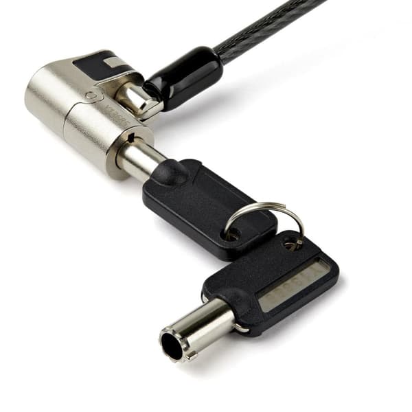 Kannettavan tietokoneen lukko 2 m kaapelilla (avaimella, K-Slot, Nano, Wedge Slot, teräskaapeli, paina-to-lock-painike, kaapelilukko)