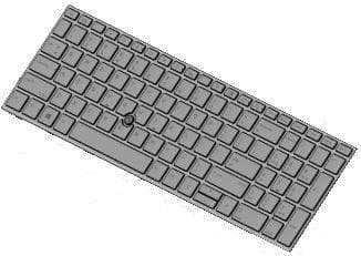 HP Pointstick - ersättningsdator för tangentbord - med pekplatta - bakgrundsbelyst - franska - för ZBook 15 G5, 15 G6, 17 G5, 17 G6