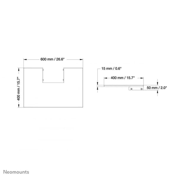 Neomounts fra Newstar PLASMA-M2500LAPSHELF AV Mount - Sort