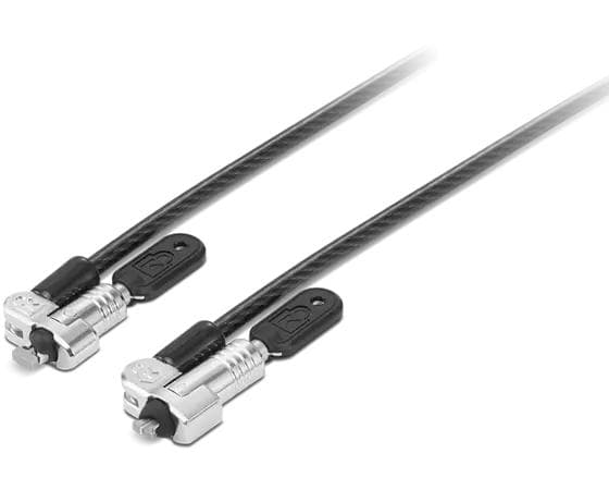 Lenovo Kensington NanoSaver Twin Head Nano/MS 2.0 - Säkerhetskabellås - Svart - 2,4 m - för 100e Chromebook (2nd Gen) MTK.2, ThinkPad T14s Gen 2, X1 E