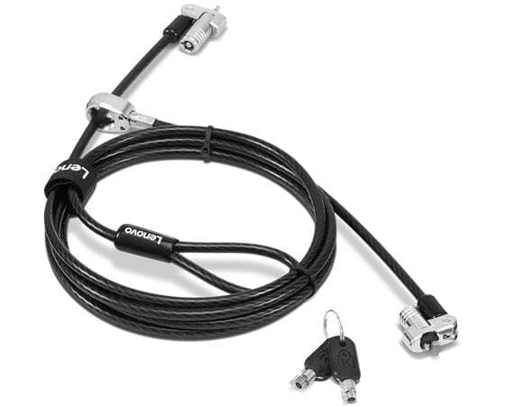 Lenovo Kensington NanoSaver Twin Head Nano/MS 2.0 - Säkerhetskabellås - Svart - 2,4 m - för 100e Chromebook (2nd Gen) MTK.2, ThinkPad T14s Gen 2, X1 E
