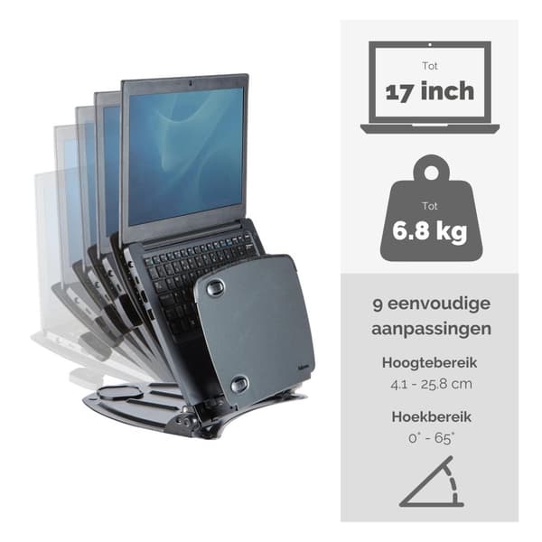 Fellowes Laptop Stand Professional Series Metal, 3 højder