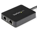 Miniatyrbild 2 av 6: StarTech.com USB 3.0 till Dual Port Gigabit Ethernet LAN-adapter med USB-port - Svart - Nätverksadapter - USB 3.0 - GigE - 1000Base-T - 2 portar - Sva