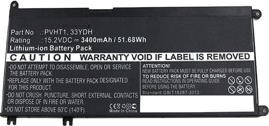 CoreParts - Laptop batteri Lithium Ion 3400 mAh 51,7 Wh - Sort - til Dell Inspiron 17 7778 2-i-1