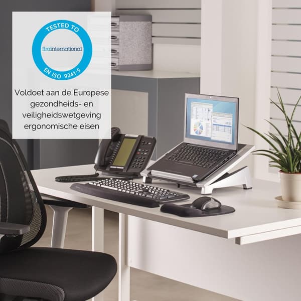 Fellowes Laptop Riser - Notebook-ställ - Svart, Silver (8032001) Svart