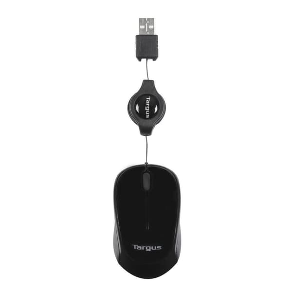 Targus Mouse - Kompakt med indragbar kabel / Blå