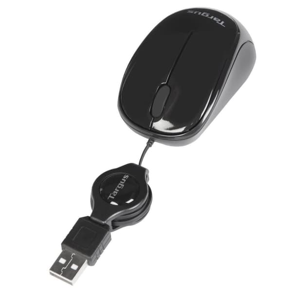 Targus Mouse - Kompakt med indragbar kabel / Blå