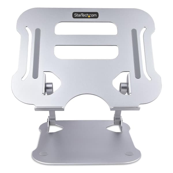 StarTech.com Bärbar datorställ för skrivbord, Ergonomiskt bärbar stativ justerbar höjd, aluminium, bärbar, stöder upp till 22lb (10 kg), hopfällbar bä