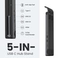 Miniatyrbillede 7 af 9: UGREEN X-Kit Ergonomic Laptop Stand med 5-i-1 USB-C Dock Sort