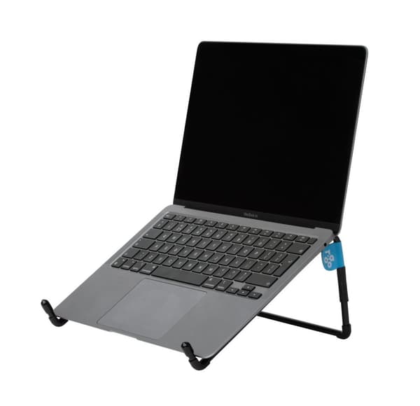 R-Go Steel Travel - Laptop Stand - Ergonomisk - Stål - Sammenfoldelig - Sort