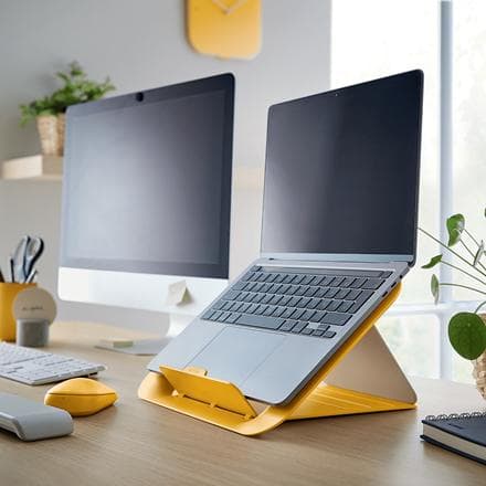 Leitz justerbart kompakt ergonomiskt laptopställ - bärbar datorhållare med 4 höjder - för 13 till 17 tums bärbar dator - idealisk för kontor och hemma
