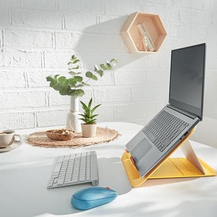 Leitz justerbart kompakt ergonomiskt laptopställ - bärbar datorhållare med 4 höjder - för 13 till 17 tums bärbar dator - idealisk för kontor och hemma