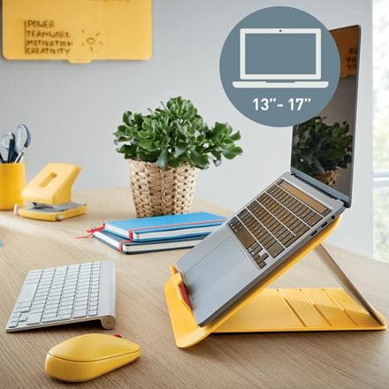 Leitz justerbart kompakt ergonomiskt laptopställ - bärbar datorhållare med 4 höjder - för 13 till 17 tums bärbar dator - idealisk för kontor och hemma