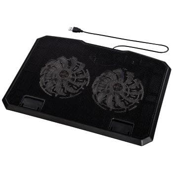 Hama "Black" - muistikirjateline 2 tuulettimella - 39,6 cm (15,6") - 140 mm - musta