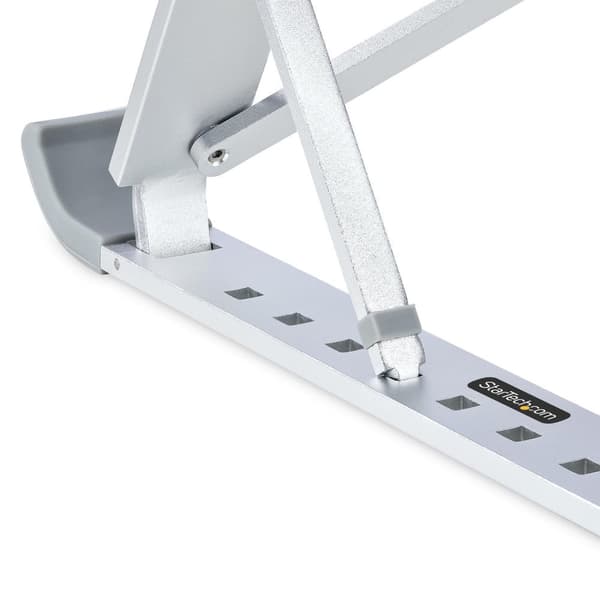 StarTech.com Taitettava kannettavan tietokoneen nostojalka, kannettava korkeussäädettävä ergonominen kannettavan tietokoneen jalusta, tuuletettu alumi