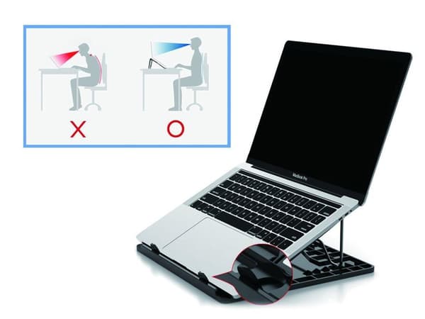 Conceptronic THANA ERGO S - Notebook stativ - 39,6 cm (15,6") - Grå