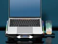 Miniatyrbillede 3 af 5: Conceptronic ERGO Gaming - Notebook blæser - med 2-ports USB 2.0 hub, smartphone stativ - 43,2 cm (17") - 100 mm/70 mm - sort