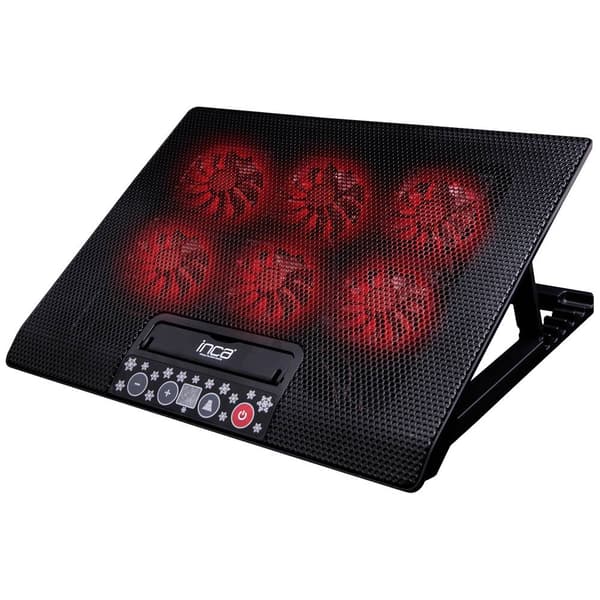 INCA INC-601GMS Notebook-stativ med kylning USB-Hub-funktion Svart