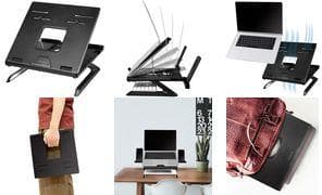 LogiLink notebookholder med smartphoneholder sort, til notebooks fra 25,40 - 39,62 cm (10"-15,6"), - 1 stk (AA0133) Sort