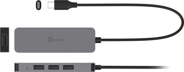 j5create Laptop-standard med USB-hub med 4 porte