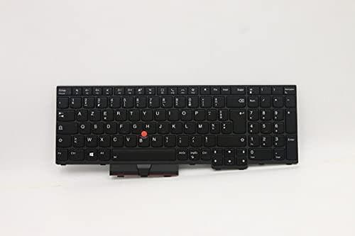 Lenovo Lite-On - erstatningstastatur Notebook - med ClickPad, Trackpoint - baggrundsbelyst - AZERTY - Fransk - sort - til ThinkPad L15 Gen 1 20U7, 20U