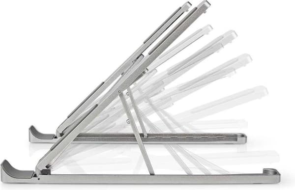 Nedis Notebook Stand - Antal blæsere: 1 - Drevet af USB - Antal vinkler: 2 - 17" - 1500 rpm - LED (NBSTND100SI)