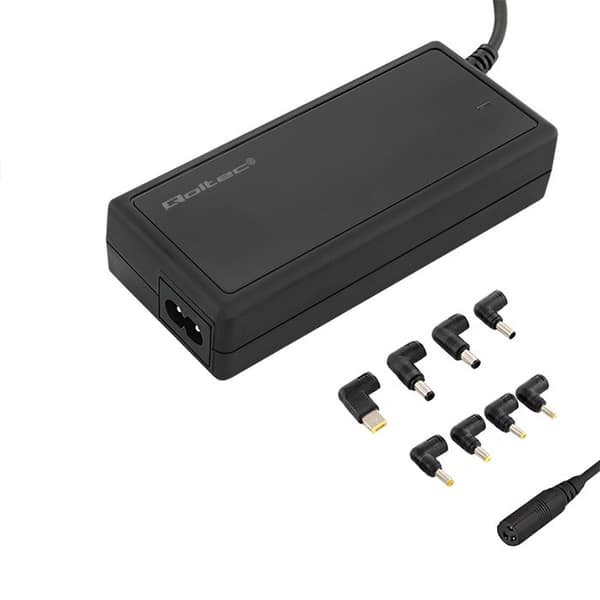 Qoltec 50012 Automatisk universell strömadapter 90W | 8 plugins | +strömkabel