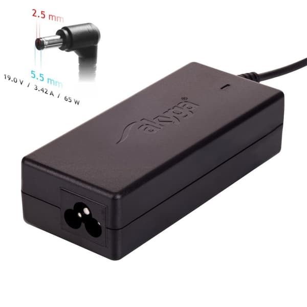 Akyga AK-ND-01 strømadapter/inverter Indendørs 65 W Sort Sort