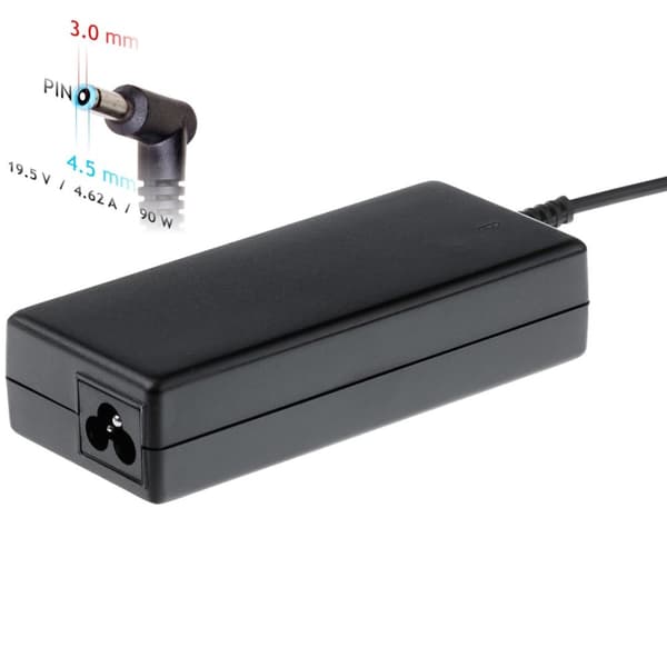 Akyga notebook-strömadapter AK-ND-26 19,5V/4,62A 90W 4,5x3,0 mm + stift HP-strömadapter/växelriktare In