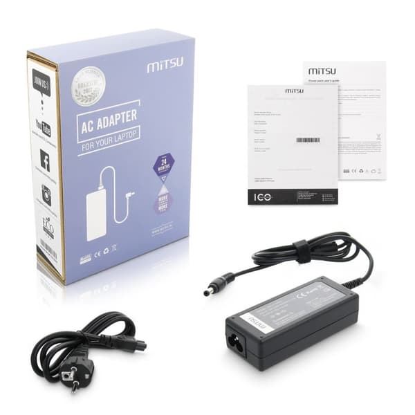 mitsu oplader / strømforsyning 19v 3.42a (5.5x2.5) - asus, toshiba, lenovo, msi osv.