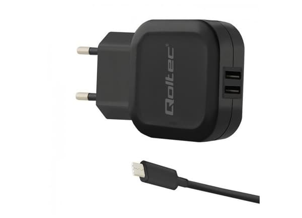 Qoltec 50188 mobilladdare Svart inomhus Svart
