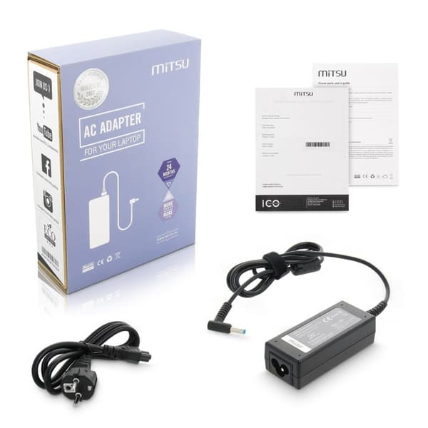 Mitsu oplader / strømforsyning ZM/HP195231 19.5v 2.31a (4.5x3.0 pin) - hk