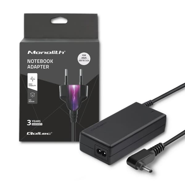 Qoltec 51510.65W strömadapter/växelriktare Indoor Black Svart