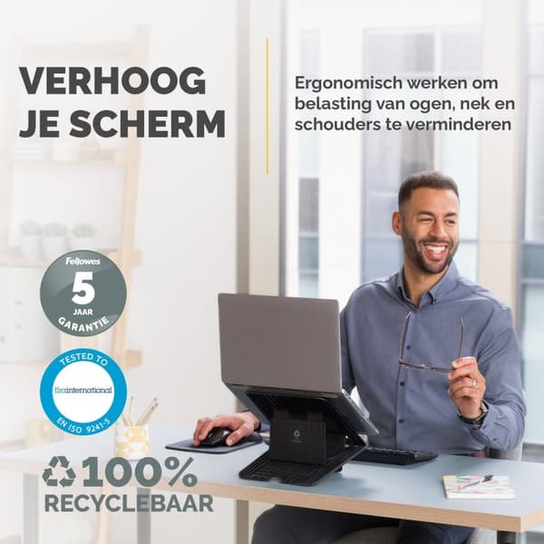 Fellowes Breyta Laptopställ - Svart