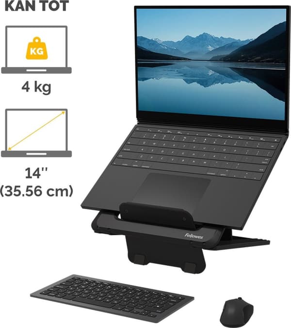 Fellowes Breyta Laptopställ - Svart