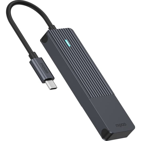 Rapoo USB-C til USB-A Hub Sort