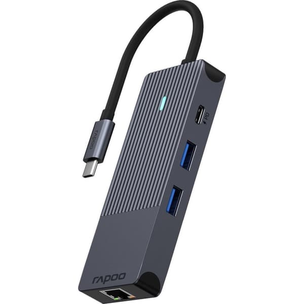 Rapoo 8in1 USB-C Multiport Adapter Svart Svart