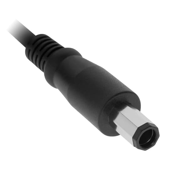 Quer strømforsyning med strømkabel til bærbar DELL 65W / 19,5V / 3,34A / 7,4x5 mm (ottekantet)